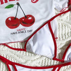 Damen Bikiniset mit kreativem Kirschen-Design R&B