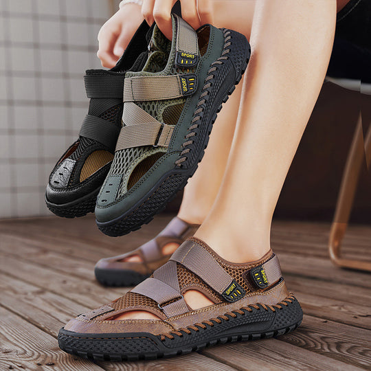 Damen Sport Sandalen mit atmungsaktivem Mesh und verstellbaren Riemen R&B