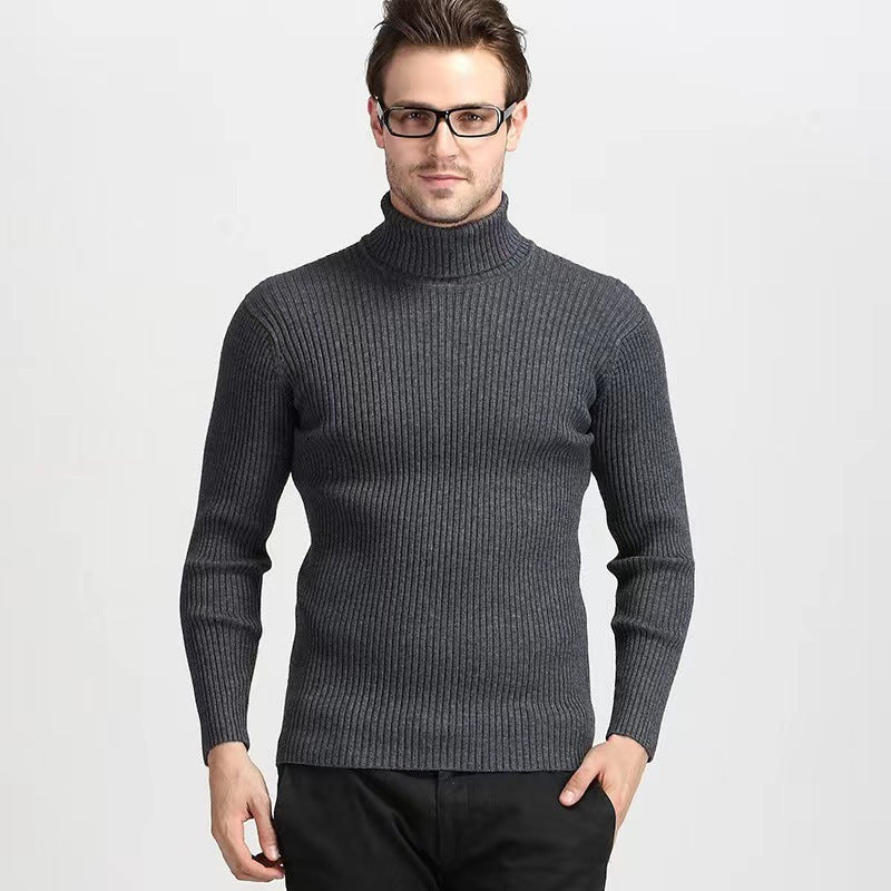 Herren Rollkragenpullover aus hochwertigem Strickmaterial mit Rippstruktur R&B
