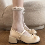Damen Ballerinas mit verzierten Riemchen und Rüschendetails R&B