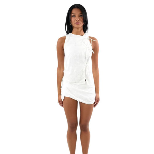 Damen Verspieltes Wickelkleid mit seitlichen Rüschendetails R&B
