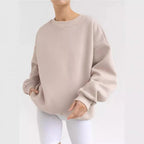 Damen Oversized Sweatshirt mit lässigem Schnitt und hohen Bündchen R&B