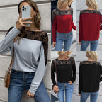 Damen T-Shirt mit Spitze und modischem Schnitt