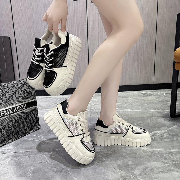 Damen Chunky Sneakers mit atmungsaktivem Netzdesign und rutschfester Sohle R&B