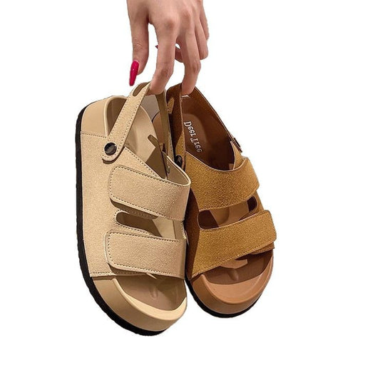 Damen Komfortable Velours-Sandalen R&B