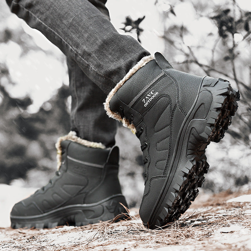 Damen warme Outdoor-Winterstiefel mit isolierender Polsterung und rutschfester Sohle R&B
