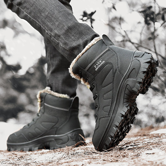 Damen warme Outdoor-Winterstiefel mit isolierender Polsterung und rutschfester Sohle R&B