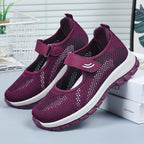 Damen Sportliche Ballerinas mit Klettverschluss und atmungsaktivem Obermaterial R&B