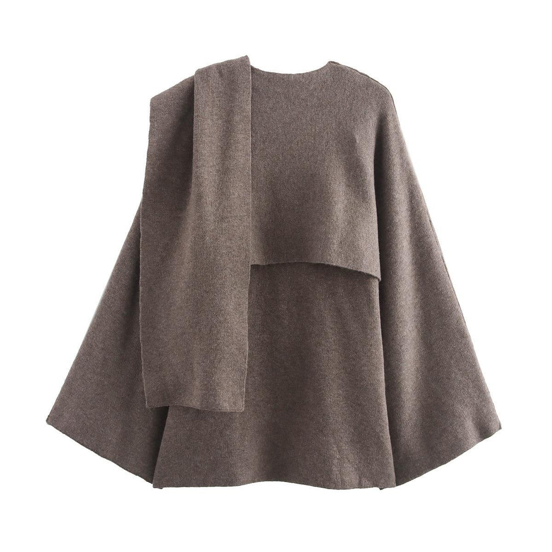 Damen modischer Umhangpullover aus weichem Material R&B