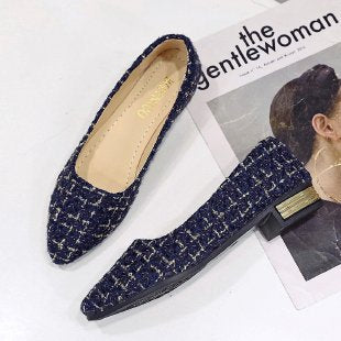 Damen Ballerinas mit schicker Struktur und modernem Absatz R&B