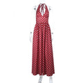 Damen Maxikleid mit Halterneck und punktemuster R&B
