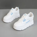 Damen modische Plateau-Sneaker mit dämpfender Sohle und atmungsaktivem Obermaterial R&B