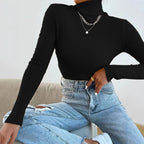 Damen Rollkragenpullover mit modernem Rippdesign R&B