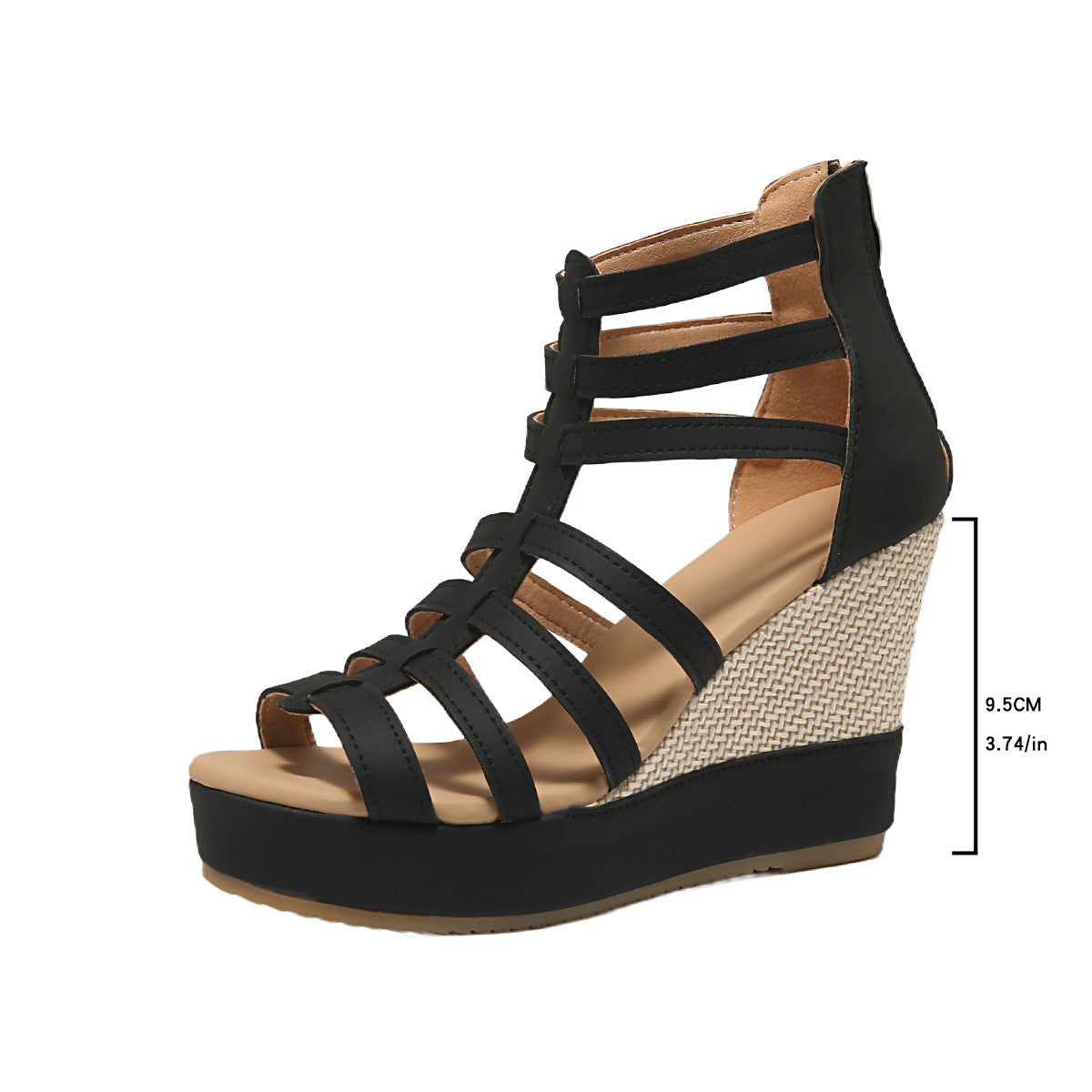 Damen Wedge-Sandaletten mit raffiniertem Riemendesign und bequemer Plateausohle R&B