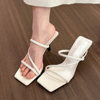 Damen elegante offene Sandalen mit hochwertigem Riemendesign R&B