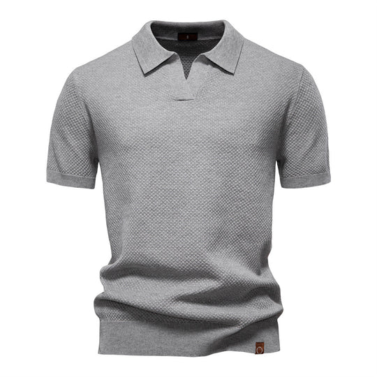 Herren Kurzärmliges Polo-Shirt mit strukturiertem Design R&B