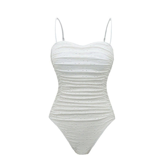Damen Einteiler Badeanzug mit elegantem Rüschendesign R&B