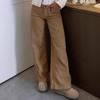 Damen Bequeme und stilvolle Cordhose mit weitem Bein R&B