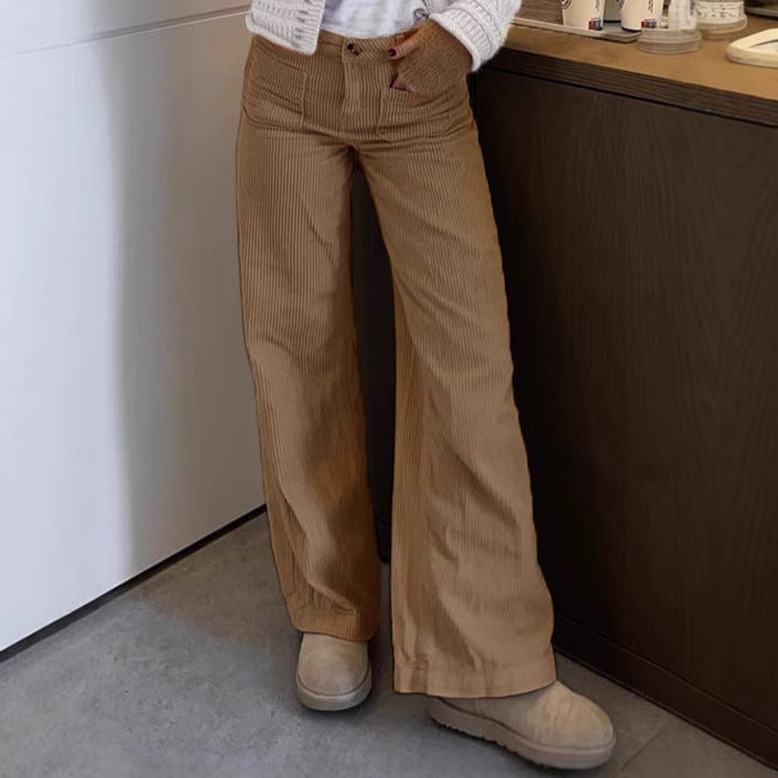 Damen Bequeme und stilvolle Cordhose mit weitem Bein R&B