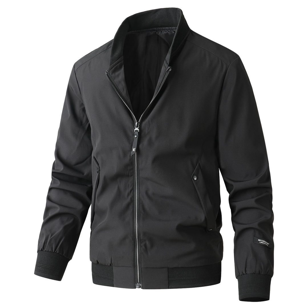 Herren stylische Freizeitjacke mit modischem Stehkragen R&B