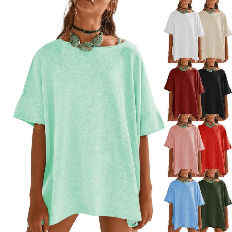 Damen Oversized Relaxed Fit T-Shirt R&B