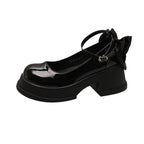 Damen Plateau-Mary Jane Schuhe mit elegantem Schleifen-Detail R&B