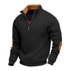 Herren Sportlicher Stehkragenpullover mit Reißverschluss akzenten R&B