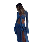 Damen luftiger Häkel-Strandkleid R&B