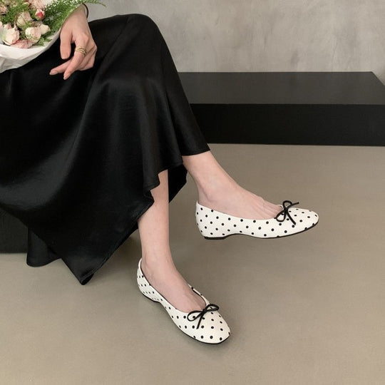 Damen Ballerinas mit verspielt gepunktetem Design und zarter Schleifenverzierung R&B