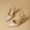 Damen Slingback-Pumps mit dekorativem Schmuckdetail