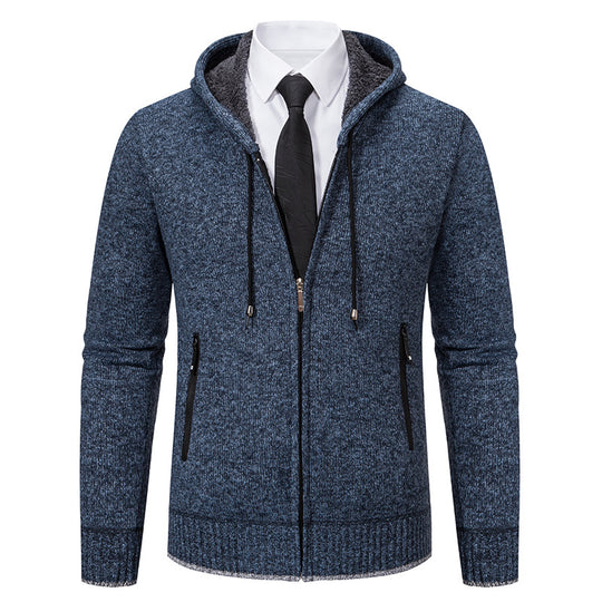 Herren Kapuzenjacke mit softem Fleece-Futter und eleganten Details R&B