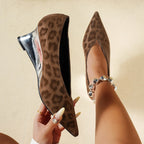 Damen Absatzschuhe mit tierischem Muster
