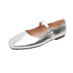 Damen Ballerinas mit modischem Riemchen und glänzender Oberfläche R&B
