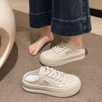Damen Lace-Up Plateau Sneakers mit dekorativen Details