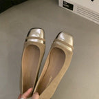 Damen elegante Ballerinas mit metallischem Besatz und komfortablem Fußbett R&B