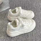 Damen Sneakers mit floralem Innenfutter und stabiler Sohle R&B