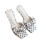 Damen Slingback-Absatzsandalen mit eleganter Schleife und hochwertigem Obermaterial EB
