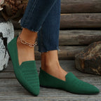 Damen Slipper mit atmungsaktivem Strickdesign R&B