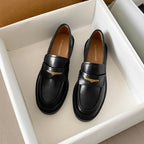 Damen elegante Mokassins mit robustem Plateau