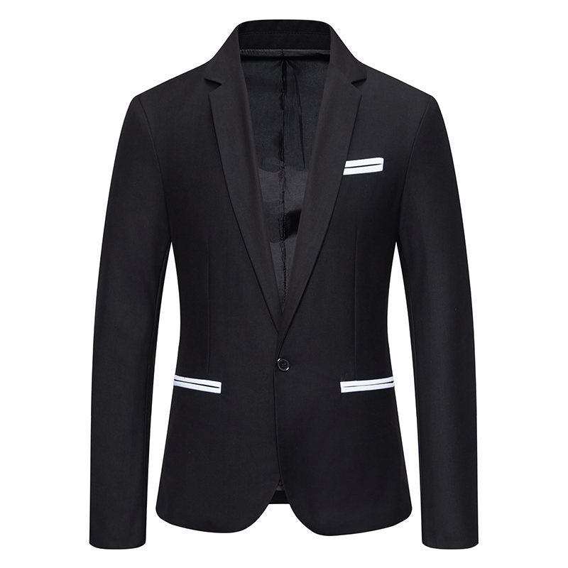 Herren Eleganter Blazer mit kontrastierenden Details R&B