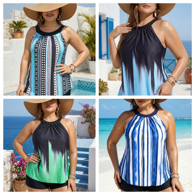 Damen Tankini mit seitlichem Rüschen-Design und figurumspielendem Schnitt R&B