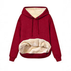 Damen kuscheliger Kapuzenpullover mit weichem Innenfutter und praktischen Kängurutaschen
