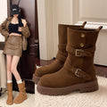 Damen Modische Stiefel mit Riemen-Details und rutschfester Sohle R&B