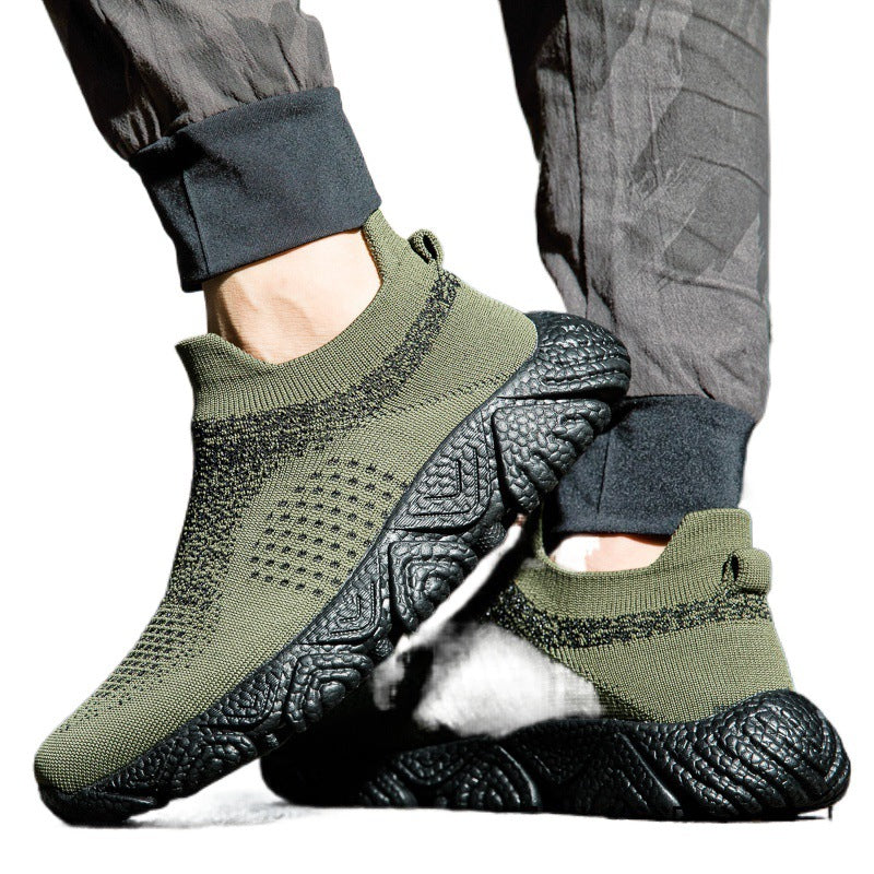 Damen Strick-Sneaker mit hohem Kragen und rutschfester Sohle R&B