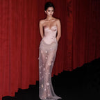 Damen Etuikleid mit Corsage und schimmerndem Reifrock R&B