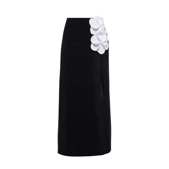 Damen Schwimmanzug mit asymmetrischem Schnitt und floralen Applikationen R&B