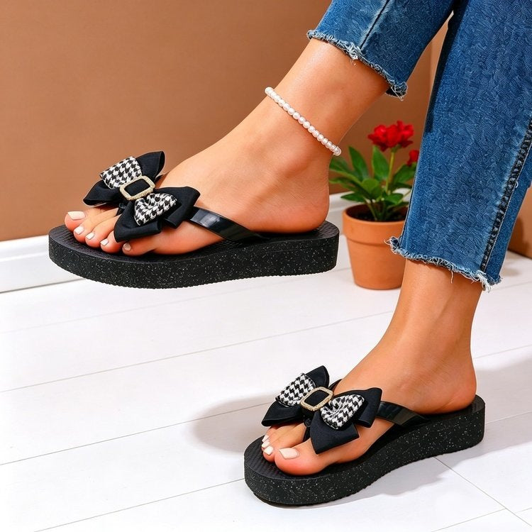 Damen Modische Flip-Flops mit Schleifendetail R&B