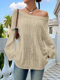 Damen Strickpullover mit asynchronem Schnitt und lockerem Fall R&B