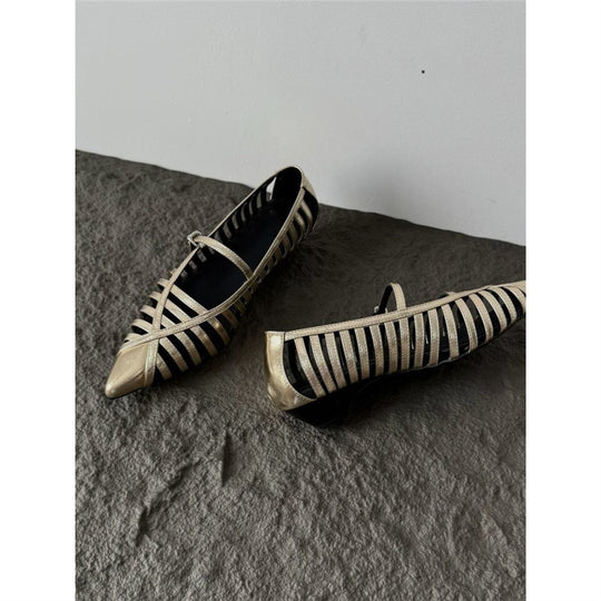 Damen Riemchen Ballerinas mit transparentem Design R&B