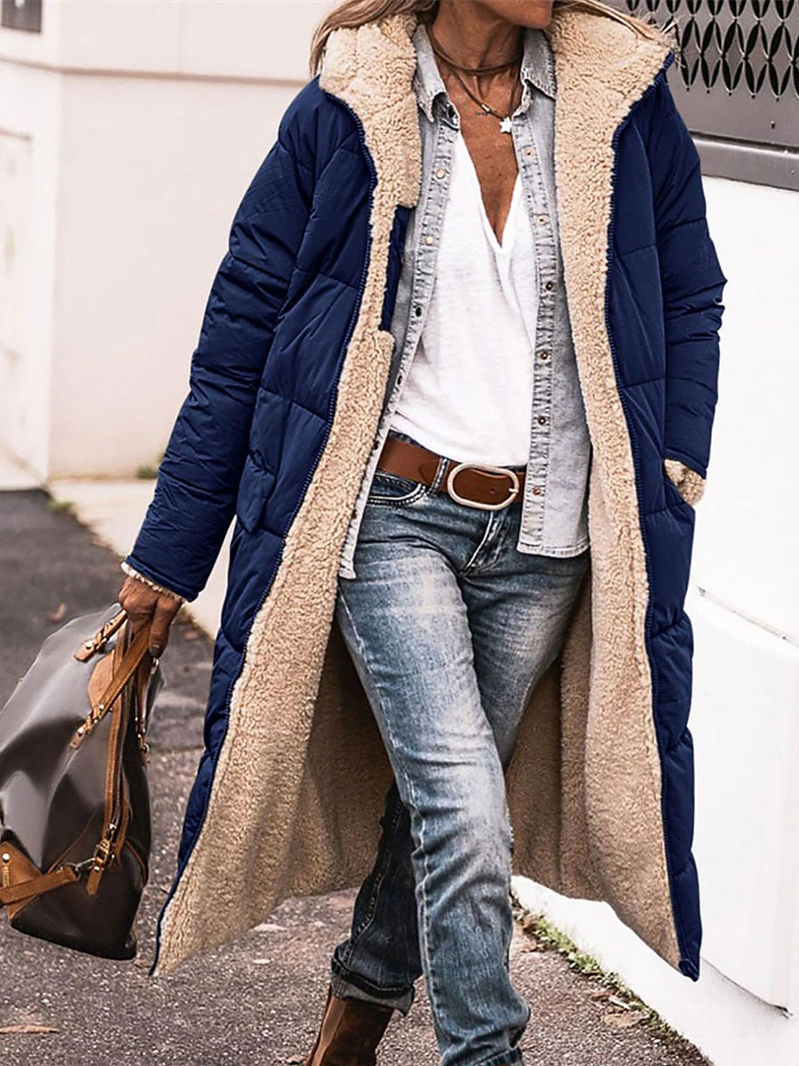 Damen Teddy-Parka mit besonders weichem Innenfutter und figurbetontem Design R&B
